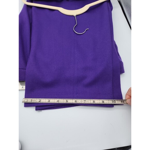 Rafael Wool Lined Women's Purple Pants Black Trim Pocket Size 16 NWT Vintage - Picture 12 of 12
